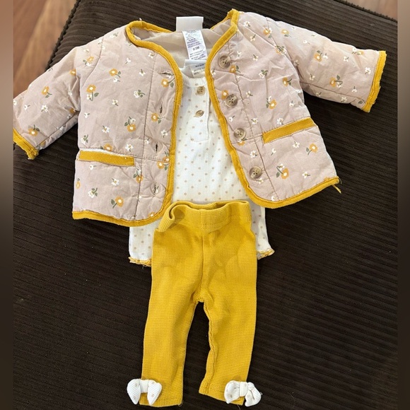 Floral Quilted Jacket 3 pc set - Picture 1 of 6